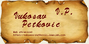 Vukosav Petković vizit kartica